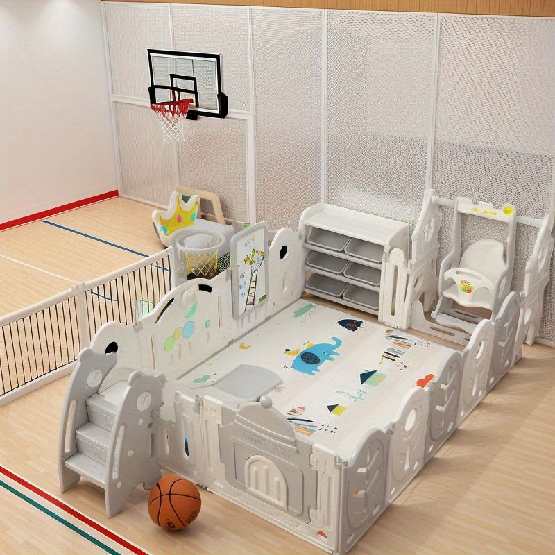 Parque grande, zona de ensueño rosa y blanca para padres e hijos, parque plegable para bebés y niños pequeños, grandes corralitos para infantes y niñas, pequeño parque infantil plegable