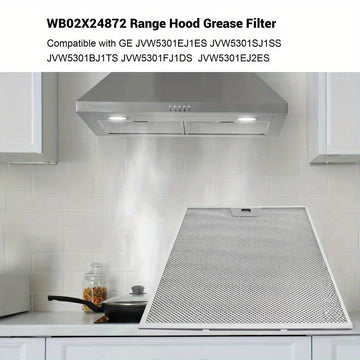 2 Piezas de Filtro de Grasa para Campana Extractora - Compatible con Whirlpool y Jenn-Air, Malla de Aluminio de 5 Capas, Instalación Sin Herramientas, Trampa de Grasa Fácil de Limpiar para Humo y Olores, Mayor Durabilidad, Accesorio Moderno para Cocina,