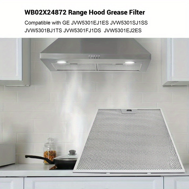 2 Piezas de Filtro de Grasa para Campana Extractora - Compatible con Whirlpool y Jenn-Air, Malla de Aluminio de 5 Capas, Instalación Sin Herramientas, Trampa de Grasa Fácil de Limpiar para Humo y Olores, Mayor Durabilidad, Accesorio Moderno para Cocina,