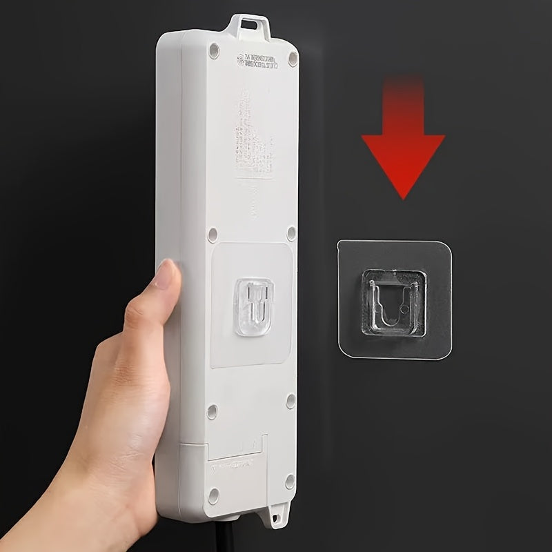 Ganchos adhesivos transparentes extra fuertes 20/10, ganchos de ventosa fáciles de instalar, ideales para organizar la cocina y el baño, materiales plásticos sin procesar