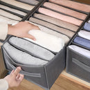 Organizador de Ropa Plegable que Ahorra Espacio con 7/9 Compartimentos - Caja de Almacenamiento de Lona Duradera para Pantalones, Jeans y Suéteres - Ventana de Malla Transparente para Acceso Fácil