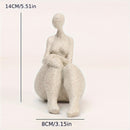 Estatuilla de mujer con curvas de resina y piedra arenisca, adecuada para la decoración de la sala de estar, el dormitorio o el vestíbulo - No requiere electricidad