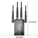 Amplificador De Señal Extensor WiFi, Cubre Hasta 13225 Pies Cuadrados Y 130 Dispositivos, Banda Dual 2.4G Y 5G, Potente Amplificador WiFi De Pared De 1200 Mbps, Con Puerto Ethernet Y Modo AP