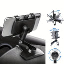 Soporte universal para teléfono de coche con tablero ABS con soporte de navegación GPS, montaje con clip para parasol para vehículo