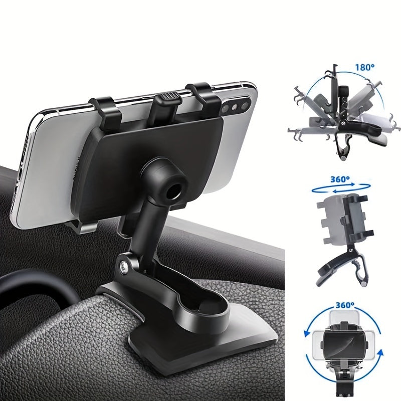 Soporte universal para teléfono de coche con tablero ABS con soporte de navegación GPS, montaje con clip para parasol para vehículo