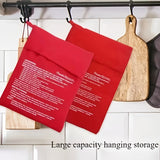 Bolsa de Cocina Rápida para Microondas - Herramienta Fácil y Rápida para Hornear Patatas Perfectamente Cocción, Bolsa Roja de Poliéster Apta para Horno con Diseño Instructivo, Ideal para Hogares Ocupados, Cocinero Rápido de Verduras | Producto Fácil de U
