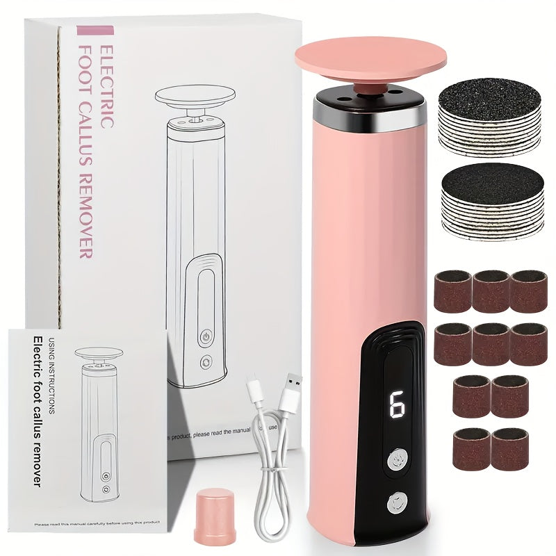 Nueva pila eléctrica profesional para eliminar la piel muerta y, dispositivo de suavizado de pies recargable por USB.