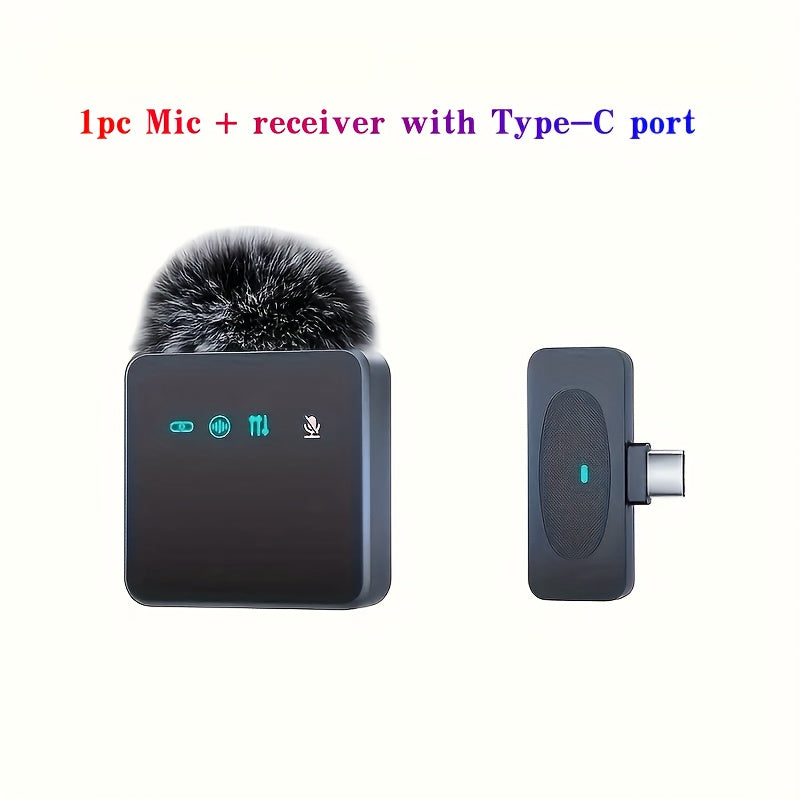 Micrófono inalámbrico de clip de alta calidad para creadores de contenido, grabación rápida/silencio y carga rápida USB-C, diseño de clip resistente con batería duradera de 160 mAh, ideal para vlogging, podcasting y transmisiones en vivo