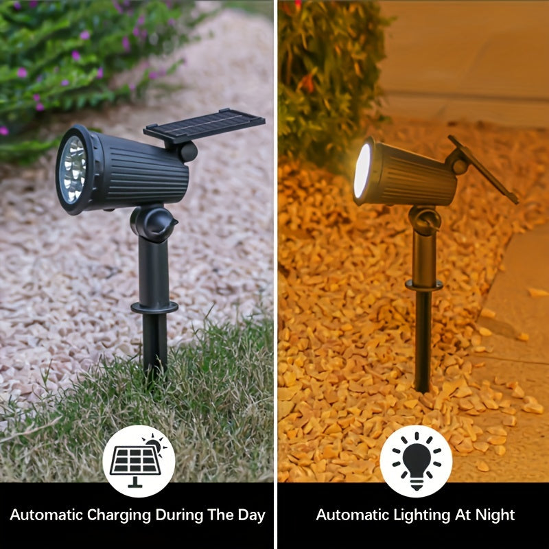 Foco solar AMILL para jardín exterior, iluminación de paisaje con sensor de luz, montaje semiempotrado, no desmontable, material de plástico, ideal para patio, pared, jardín, alberca, camino - perfecto para bodas, festivales, decoración festiva, luces de