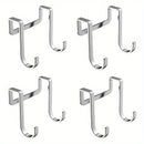 4 ganchos de acero inoxidable, estilo casual, para colgar en pared sin taladro, resistentes al óxido, organizador para cocina, baño o gabinetes