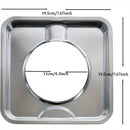 Base de estufa de gas de acero inoxidable para el hogar, cubierta cuadrada del quemador, bandeja de goteo, cubiertas de revestimiento de quemador de estufa de gas (19,48 cm X 19,48 cm) - Compatible con WP786333, 786333, AP6011553, PS11744751