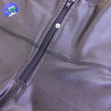 Leggings Efecto Cuero Negro Cremallera Compresión Cintura PL4852