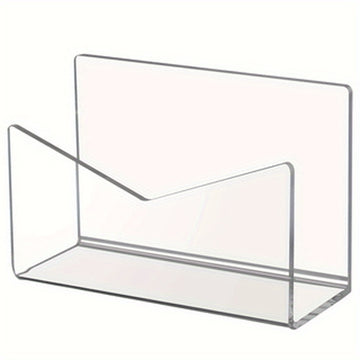 Soporte de Sobre Acrílico Transparente, Caja de Almacenamiento de Escritorio, Adecuado para Guardar Correo, Documentos, Facturas, etc
