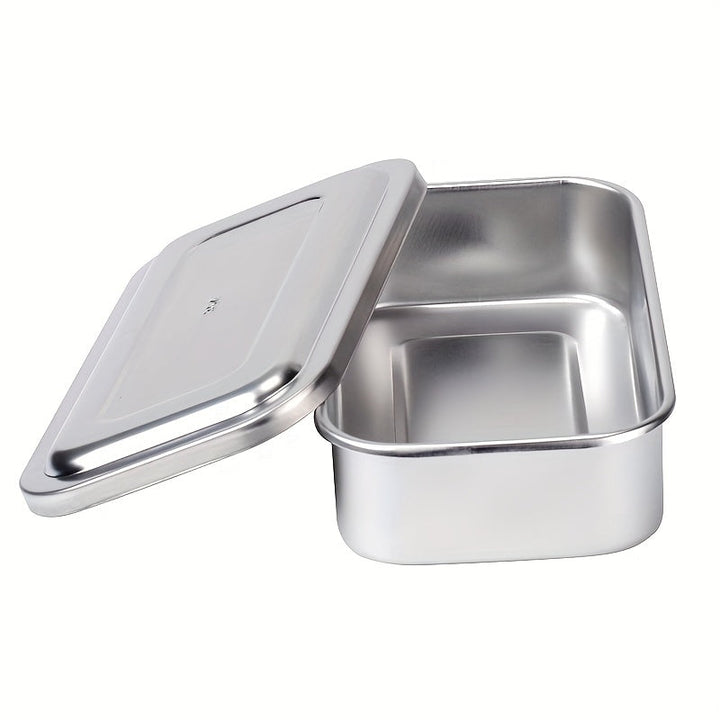 Bandeja de desinfección de acero inoxidable gruesa con tapa y mango, caja cuadrada para desinfectar herramientas de manicura