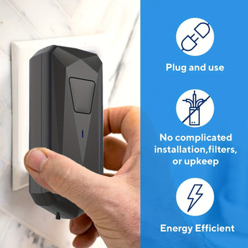 Purificador de aire con iones negativos, purificador portátil sin filtro, ideal para dormitorio, oficina y viajes, elimina malos olores, pelo de mascotas, etc