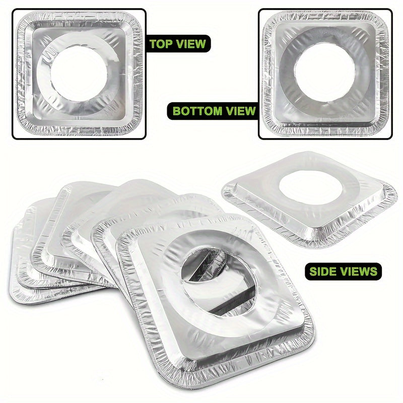 Cubierta Desechable de Aluminio para Estufas - Adecuada para Estufas de Gas y Eléctricas, Mantiene la Placa Limpia, Simplifica el Limpieza de Cocina