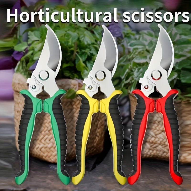3 Piezas de Tijeras para Jardinería, Cortar Rama en Acero Inoxidable, Herramientas para Recolección de Frutas y Flores, Tijeras Artísticas para Corte de Ramas