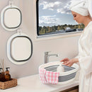 1 pieza, bañera de pies portátil plegable de silicona, fregadero multiusos de plástico para el hogar, dormitorio, viajes, pedicura, lavado de manos, cuidado de uñas y spa de pies - No se requiere electricidad, no se requiere pantalla, no se requiere bate