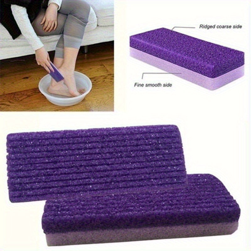 Pediluvio y Manicura Portátil Exfoliante Púrpura - Sin Batería, Eliminador de Cutículas Gruesas sin Fragancia, Herramienta Manual de Polipropileno Duradera para Pedicuras y Manicuras, Diseño Ergonómico, Artesanía de Calidad