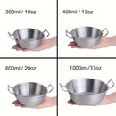 1PC Cuenco De Aperitivos De Acero Inoxidable 304, Cuenco De Sopa De Fideos Japoneses, Cuencos De Ramen, Cuenco De Servicio Coreano Con Asa, Para Cocinar, Hornear, Preparar Ensaladas, Sopa De Pho, Cereales, Para El Hogar, Cocina, Restaurante, Accesorios D
