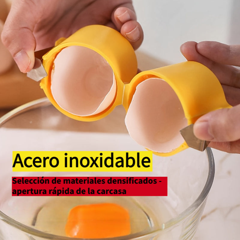 Separador de Cáscaras de Huevo Fácil de Limpiar - Rápido Pelar y Dividir la Yema, Esencial para Hornear en Cocina