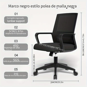 Silla de Juegos Ergonómica con Apoyabrazos Ajustables, Estructura de Metal y Base de Madera Dura - Perfecta para Oficina y Estudio