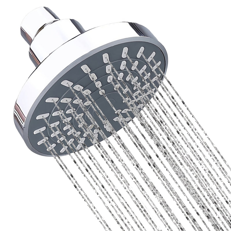 Cabezal de ducha ajustable de lluvia montado en la pared - Grifo de baño portátil giratorio de 360° con varios modos de aspersión, resina ABS duradera y acabado cromado para encierros de ducha modernos, boquilla de alta calidad, instalación sin taladro,