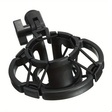 Soporte Antivibratorio Profesional para Micrófono de Condensador Grande - Ajuste Universal, Absorbedor de Impactos, Compatible con Brazo de Micrófono, Ajustable, Construcción Duradera de Plástico - Perfecto para Grabación en Estudio, Podcasting y Transmi