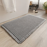 Alfombra suave para baño, diseño de tejido waffle, absorbente y antideslizante, ideal para baño, dormitorio, entrada, cocina o inodoro