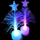 Árbol de Fibra Óptica con Luz Cambiante de Color LED - Árbol de Fibra Óptica Luminoso, 14*3.6cm
