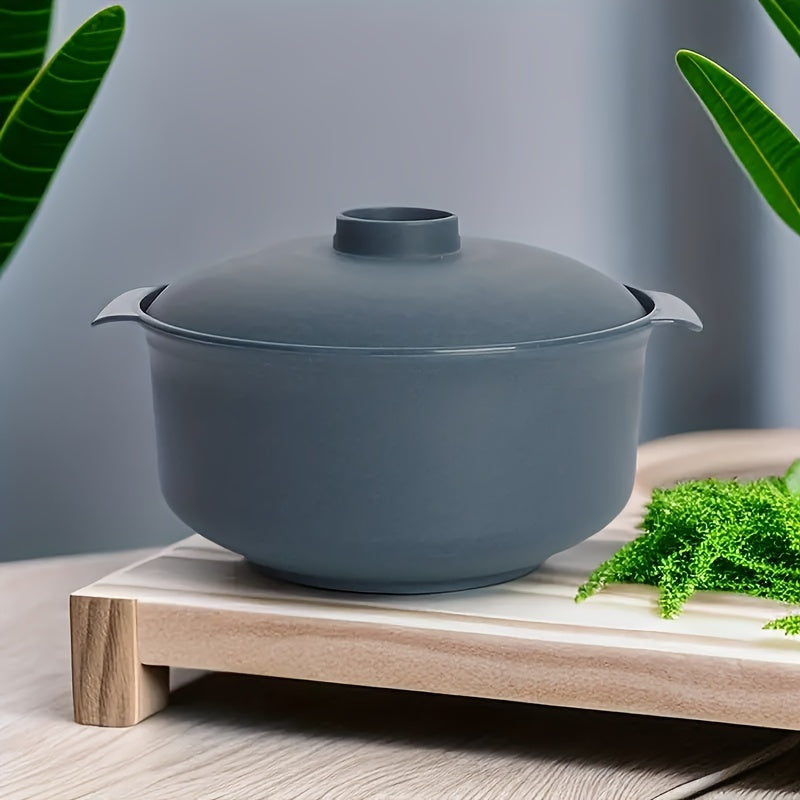 1 Juego, Cuencos De Ramen Con Tapas, Cuencos Para Exteriores, Cuencos Reutilizables Para Parrilla, Contenedores De Alimentos Antideslizantes E Irrompibles Para Cereal, Ensalada, Pasta, Aptos Para Microondas, Para Acampar En Rv, Picnic, Cocina De Dormitor