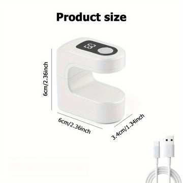 1pc Lámpara Portátil para Uñas con Temporizador Digital - USB, Pantalla LCD, Secado Rápido de Gel/LED, Compacta y Ligera para Hogar o Salón, Secador de Esmalte con Batería de Litio - Diseño Elegante, Alta Calidad, Ideal para Manicura/Pedicura, Herramient