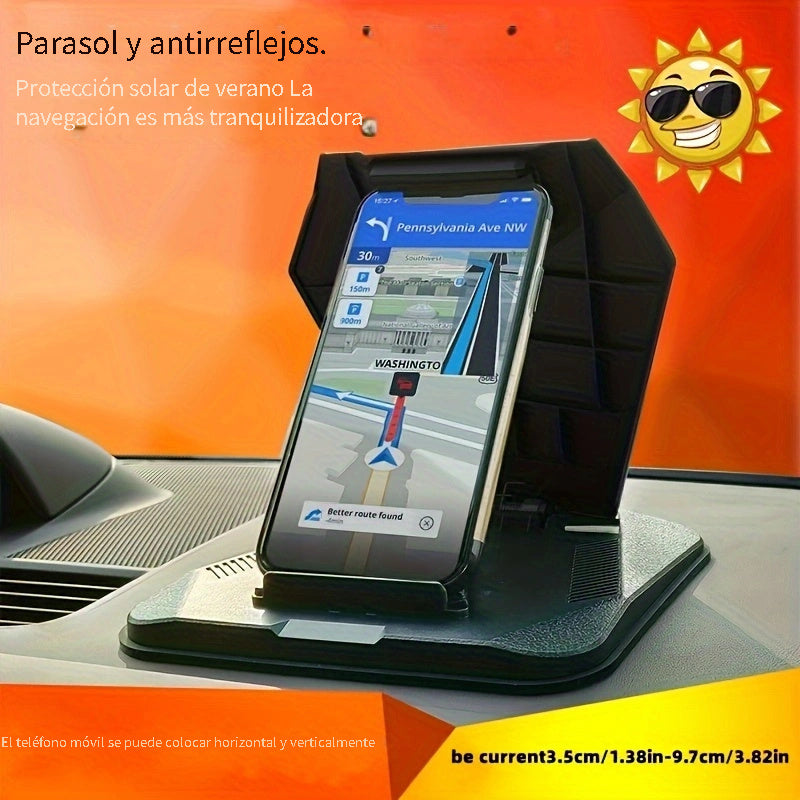 Soporte Universal para Navegación de Teléfono y Tableta en el Coche - Clip de Soporte Multifuncional para Pantallas Horizontales y Verticales - Se Adapta a la Consola Central