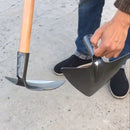 1 pieza de herramienta de jardinería de acero de manganeso de alta resistencia, pico triangular, mango ergonómico negro, ideal para jardinería, plantación y uso agrícola, diseño robusto, construcción duradera.