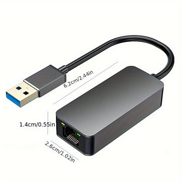 Adaptador USB C a RJ45 2.5G de 2500Mbps con Cable, Compatible con Windows 7/8/10/11 y MAC, Hub LAN para PC Portátil, Configuración de Red Oficina, Convertidor Ethernet Moderno, Rendimiento Fiable, Ideal para Entusiastas Tecnológicos