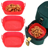 Revestimiento de silicona para freidora de aire - Bandeja de pizza y pollo frito reutilizable, accesorio de cocina de alta temperatura