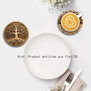 Conjunto de 8 Piezas Árbol de la Vida, Imagen Plana en 2D para Productos, Posavasos de Madera, Esencial para Reuniones Familiares Festivas, Adecuado para Bares, Empresas, Hogares y Diversos Lugares 9.98cm*9.98cm