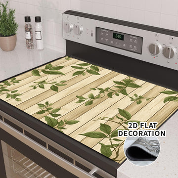 2D Decoración Plana, Cubierta de Fogón Eléctrico - Cubierta de Fogón de Gas con Forro de Goma, Ideal para Cualquier Cocina, Protección del Fogón, 1 Unidad