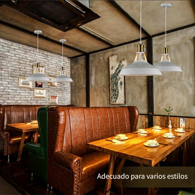 Candelabro Retro Industrial Único, 1 ud Candelabro Retro Industrial - Diseño Único Inspirado en el Estilo Americano Loft, Montaje Semi Empotrado, Cabeza Única, Tamaño Pequeño - Perfecto para Iluminación de Restaurante o Mesa con Cubierta de Hierro