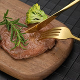 Juego de Cubiertos Portugueses de Acero Inoxidable de 24 Piezas, Incluye 12 Cuchillos y 12 Tenedores, Adecuado para Hogar, Cocina, Camping, Picnic, Utensilios al Aire Libre