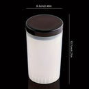 Vaso de Fregado Profesional para Uñas con Tapa - Organizador Hipoalergénico para Manicura en Salón y Hogar, Transparente - Construcción Duradera en Plástico - Sin Necesidad de Electricidad - Para Cepillos de Acrílico y Gel, Herramientas de Uñas - Almacen