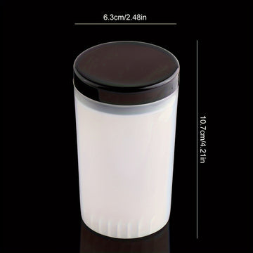 Vaso de Fregado Profesional para Uñas con Tapa - Organizador Hipoalergénico para Manicura en Salón y Hogar, Transparente - Construcción Duradera en Plástico - Sin Necesidad de Electricidad - Para Cepillos de Acrílico y Gel, Herramientas de Uñas - Almacen