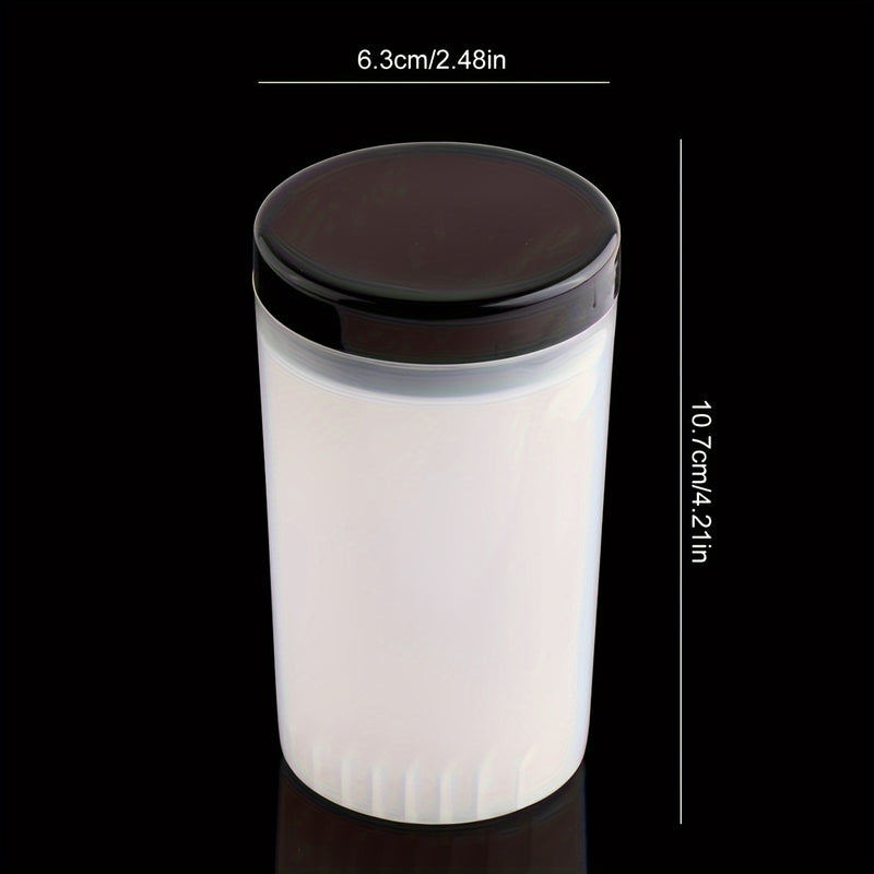 Vaso de Fregado Profesional para Uñas con Tapa - Organizador Hipoalergénico para Manicura en Salón y Hogar, Transparente - Construcción Duradera en Plástico - Sin Necesidad de Electricidad - Para Cepillos de Acrílico y Gel, Herramientas de Uñas - Almacen