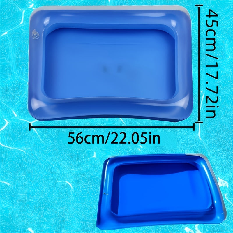 2 Piezas de Bañera Inflable Cuadrada para Piscina, Spa Portátil para Pies, Escalón y Set de Pedicura para Limpieza de Piscinas