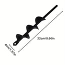1pc Kit de Taladro Manual Resistente – Muestreador de Suelo en Forma de Cuchara y Broca Espiral, Herramienta Metálica Hexagonal para Plantar, Excavar y Aflojar Tierra