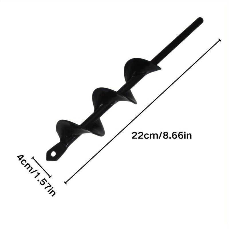 1pc Kit de Taladro Manual Resistente – Muestreador de Suelo en Forma de Cuchara y Broca Espiral, Herramienta Metálica Hexagonal para Plantar, Excavar y Aflojar Tierra