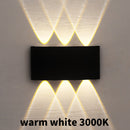 Lámpara de pared LED con luz hacia arriba y abajo, iluminación interior AC85-265V, 1 unidad