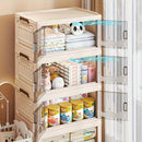 1pc Organizador de almacenamiento independiente de varios niveles, Gabinete de plástico de doble puerta para juguetes, snacks, ropa - Unidad de estanterías apilables versátiles para varios tipos de habitaciones, No requiere electricidad ni batería