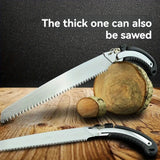 Sierra de poda manual de metal de alta resistencia con cambio de cuchilla con llave - Sierra de mano para jardín, tala y poda de árboles frutales - Cuchillas intercambiables, no necesita electricidad