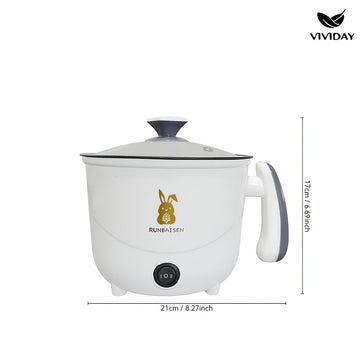 Olla Eléctrica para Cocinar, Olla Familiar de Caldo, Olla para Fideos, Olla Multifuncional, Electrodomésticos Pequeños de Cocina, Uso en Residencias Estudiantiles, Olla Eléctrica, Regalo Ideal para Festividades